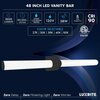 Luxrite 48 Inch LED Vanity Light Black 5CCT 2700K-5000K 38W 3000LM Dimmable Over Mirror Vanity Light Bar LR32175-1PK